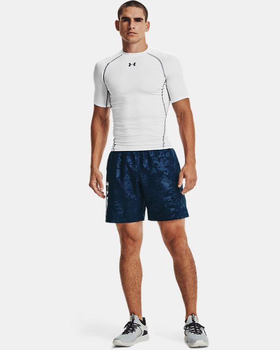 Men's UA Woven Emboss Shorts, Navy, pdpMainDesktop image number 2